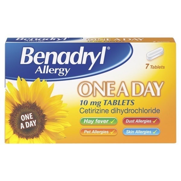 Benadryl Once Daily Allergy Tablets (36p each)