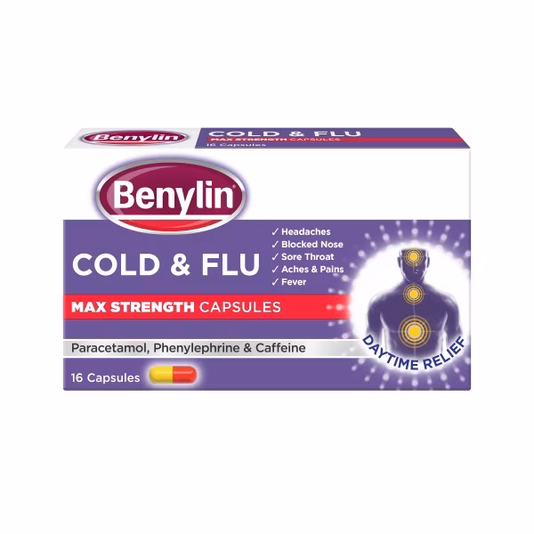 Benylin Cold & Flu Max Strength Capsules 16x
