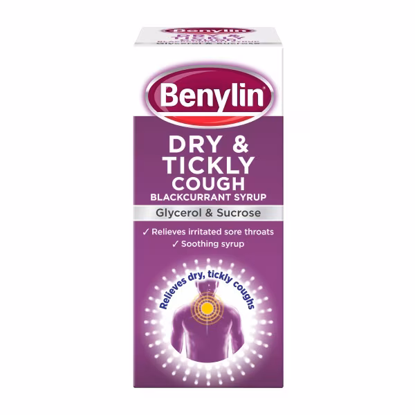 Benylin Dry & Tickly Cough Blackcurrant Syrup 125ml