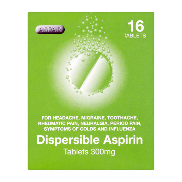 Aspirin Dispersible 300mg Tablets
