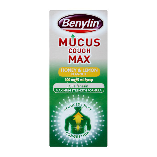 Benylin Mucous Cough Max Honey & Lemon Flavour 100mg/5ml Syrup