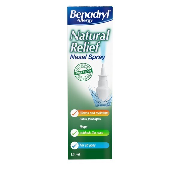 Benadryl Allergy Natural Relief Nasal Spray 15ml